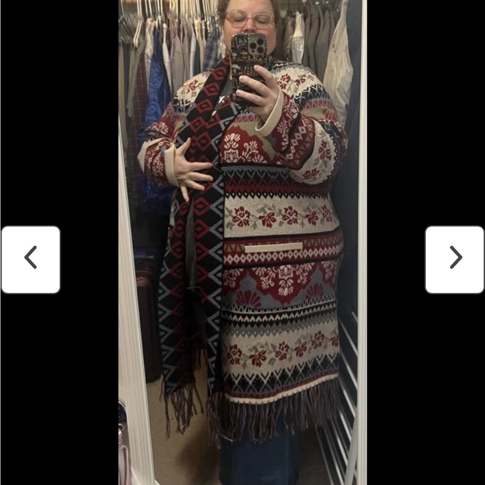 Torrid 2X Festi Longline Fringe Cardigan Duster EUC - Picture 12 of 12
